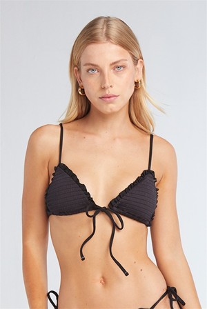 Black Juicy Couture Capittana Gaia Bikini Top | JC-SN651855