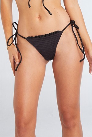 Black Juicy Couture Capittana Gaia Bikini Bottom | JC-SN651882