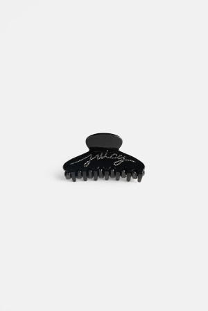 Black Juicy Couture Diamante Script Claw Hair Clip | JC-SN652332