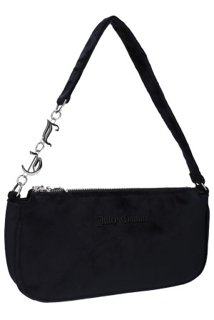 Black Juicy Couture Velour Charm Shoulder Bag | JC-SN652207