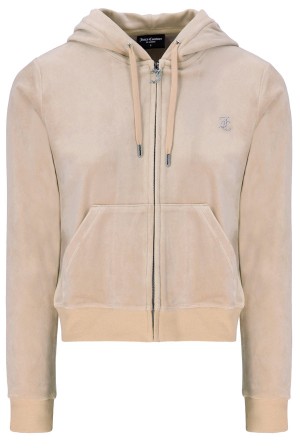 Brown Juicy Couture Classic Velour Diamante Robertson Hoodie | JC-SN652021