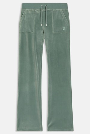 Chinois Green Juicy Couture Classic Velour Del Ray Pocketed Bottoms | JC-SN652034