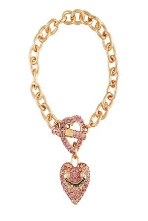 Gold Juicy Couture Bling Heart Pendant Charm Bracelet | JC-SN651891