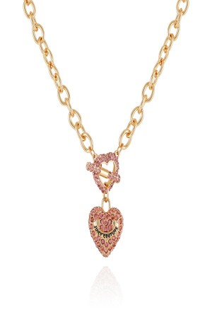 Gold Juicy Couture Bling Heart Pendant Charm Necklace | JC-SN651902