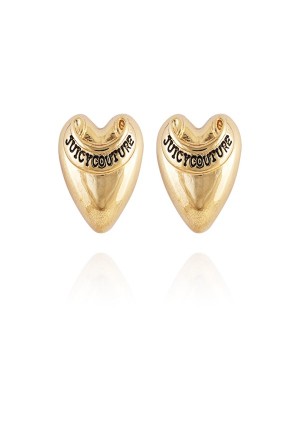 Gold Juicy Couture Heart Stud Earrings | JC-SN651896