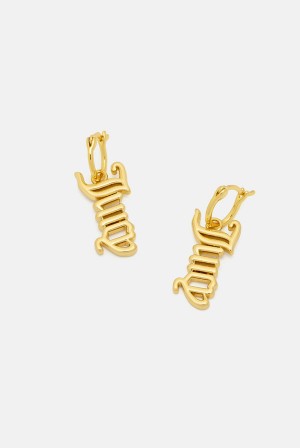 Gold Juicy Couture Juicy Drop Earrings | JC-SN652377