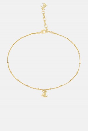 Gold Juicy Couture Mini JC Charm Necklace | JC-SN652367