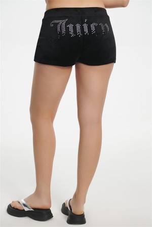 Liquorice Juicy Couture Ombre Big Bling Booty Shorts | JC-SN651817