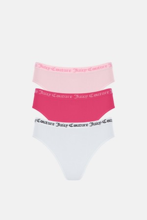 Multi Juicy Couture Flat Knit Seamless Mid-rise Brief Pack X3 | JC-SN652232