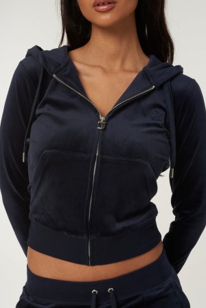 Night Sky Juicy Couture Classic Velour Robertson Hoodie | JC-SN652135