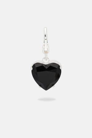 Silver Juicy Couture Crystal Heart & Drop Charm | JC-SN652409