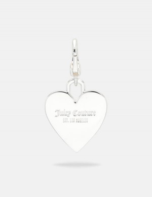 Silver Juicy Couture Heart Disc Charm | JC-SN652407