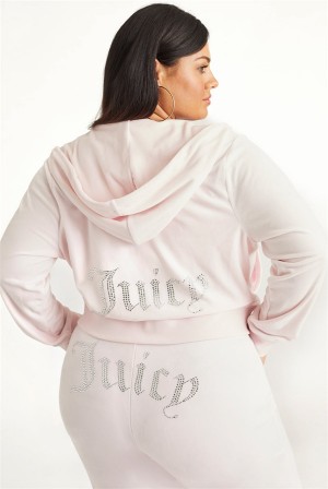 Soft Glow Juicy Couture Plus-size Og Big Bling Velour Hoodie | JC-SN651539