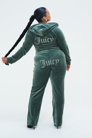 Thyme Juicy Couture Velour Diamante Tracksuit Bottom | JC-SN652100