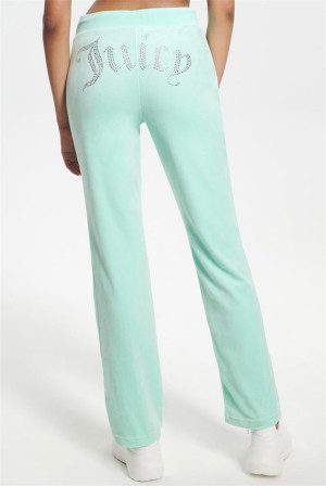 Tint Of Mint Juicy Couture Og Big Bling Velour Track Pants | JC-SN651601