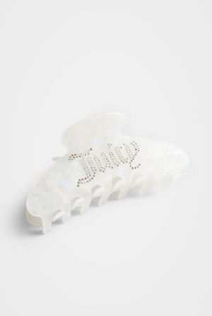 White Juicy Couture Diamante Claw Clip | JC-SN652327