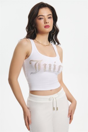 White Juicy Couture Ombre Bling Tank Top | JC-SN651622