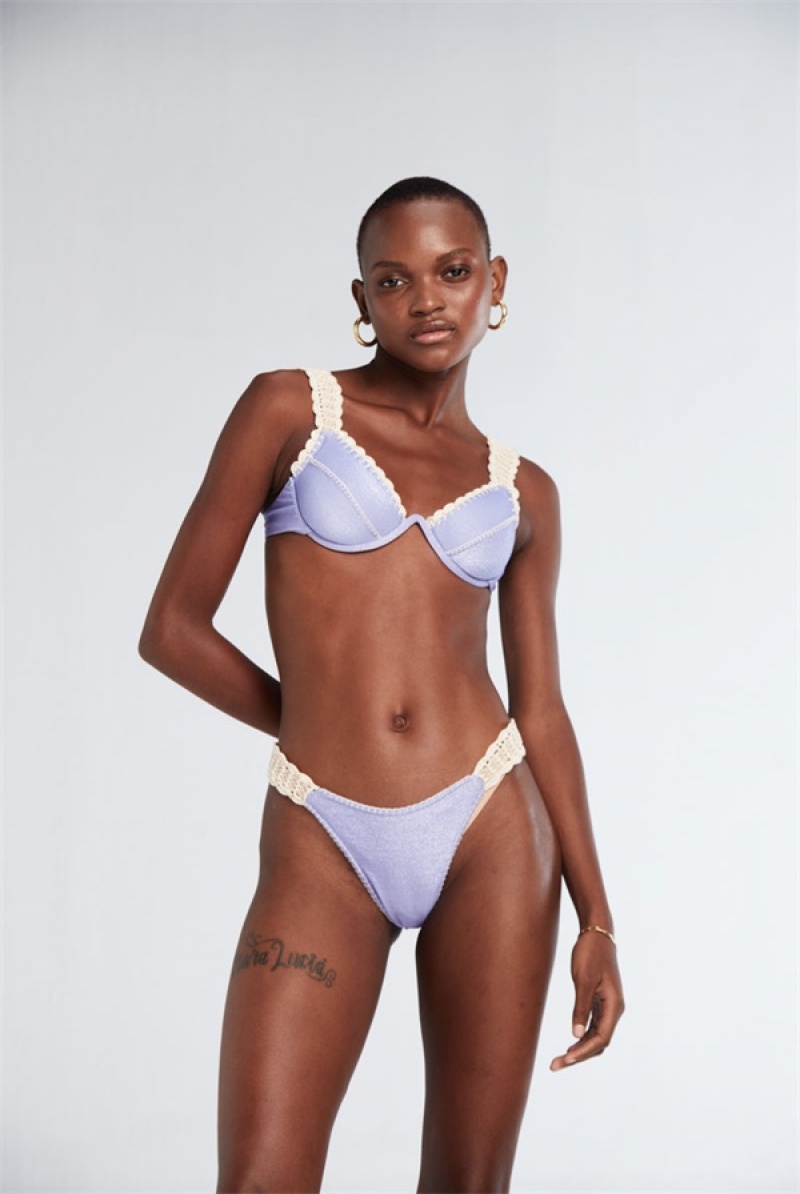 Alessia Lilac Shine Juicy Couture Alessia Lilac Shine With Crochet Top | JC-SN651837