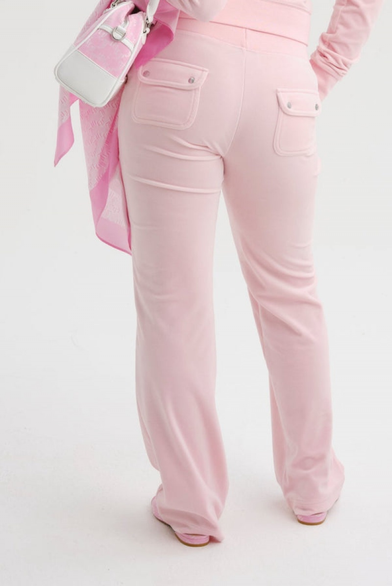 Almond Blossom Juicy Couture Classic Velour Del Ray Pocketed Bottoms | JC-SN651960