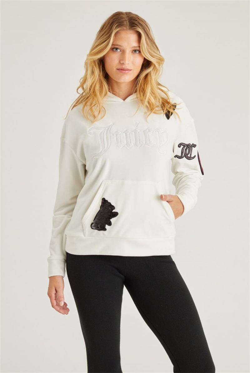 Angel Juicy Couture Oversized Patch Hoodie | JC-SN651689