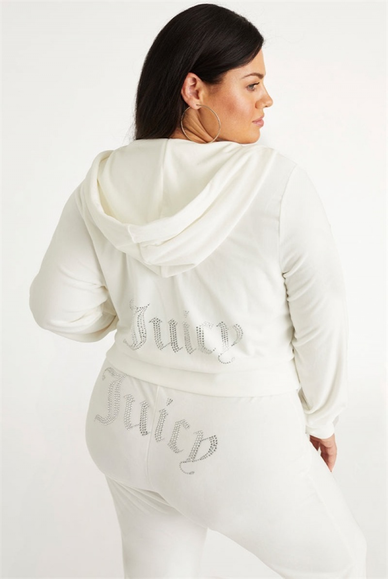 Angel Juicy Couture Plus-size Og Big Bling Velour Hoodie | JC-SN651560