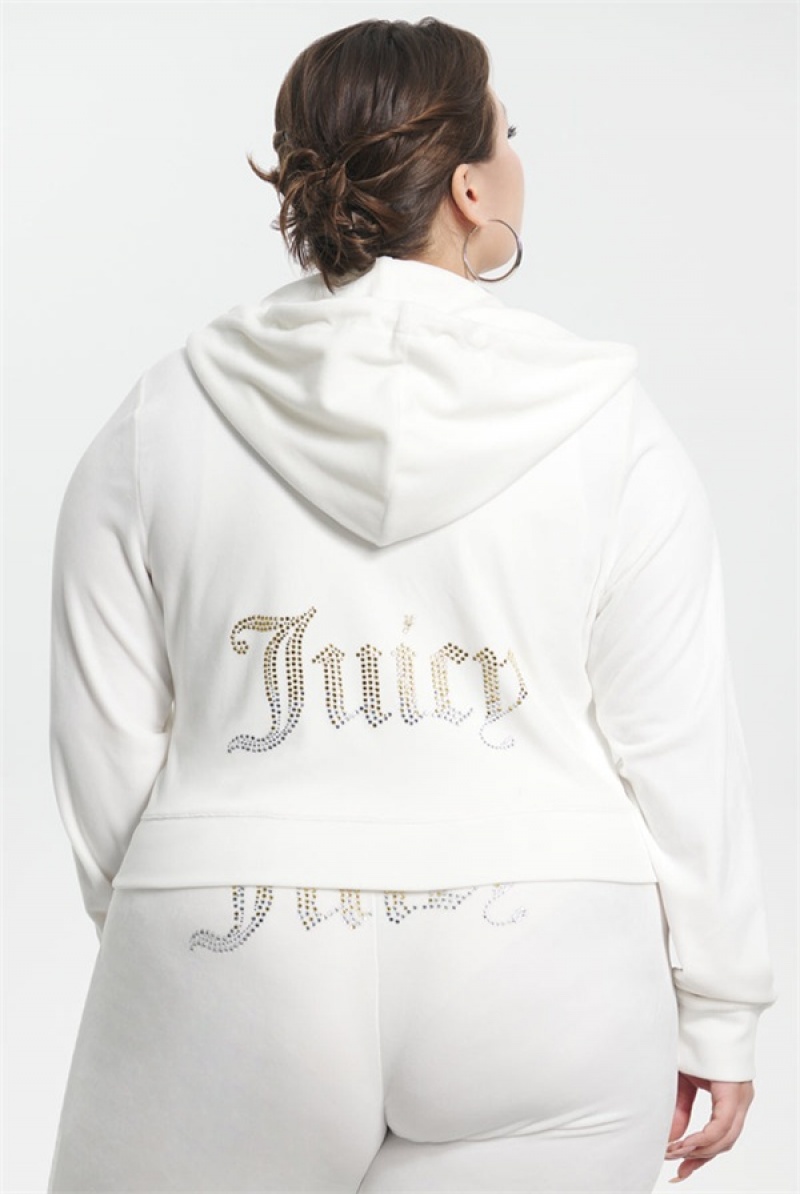 Angel Juicy Couture Plus-size Ombre Big Bling Velour Hoodie | JC-SN651572