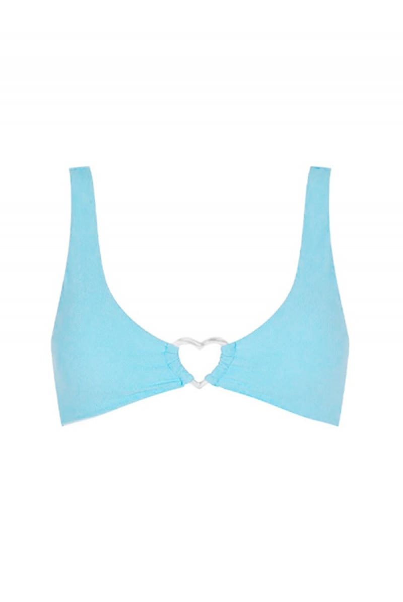 Baby Blue Juicy Couture Capittana Kelly Bikini Top | JC-SN651846