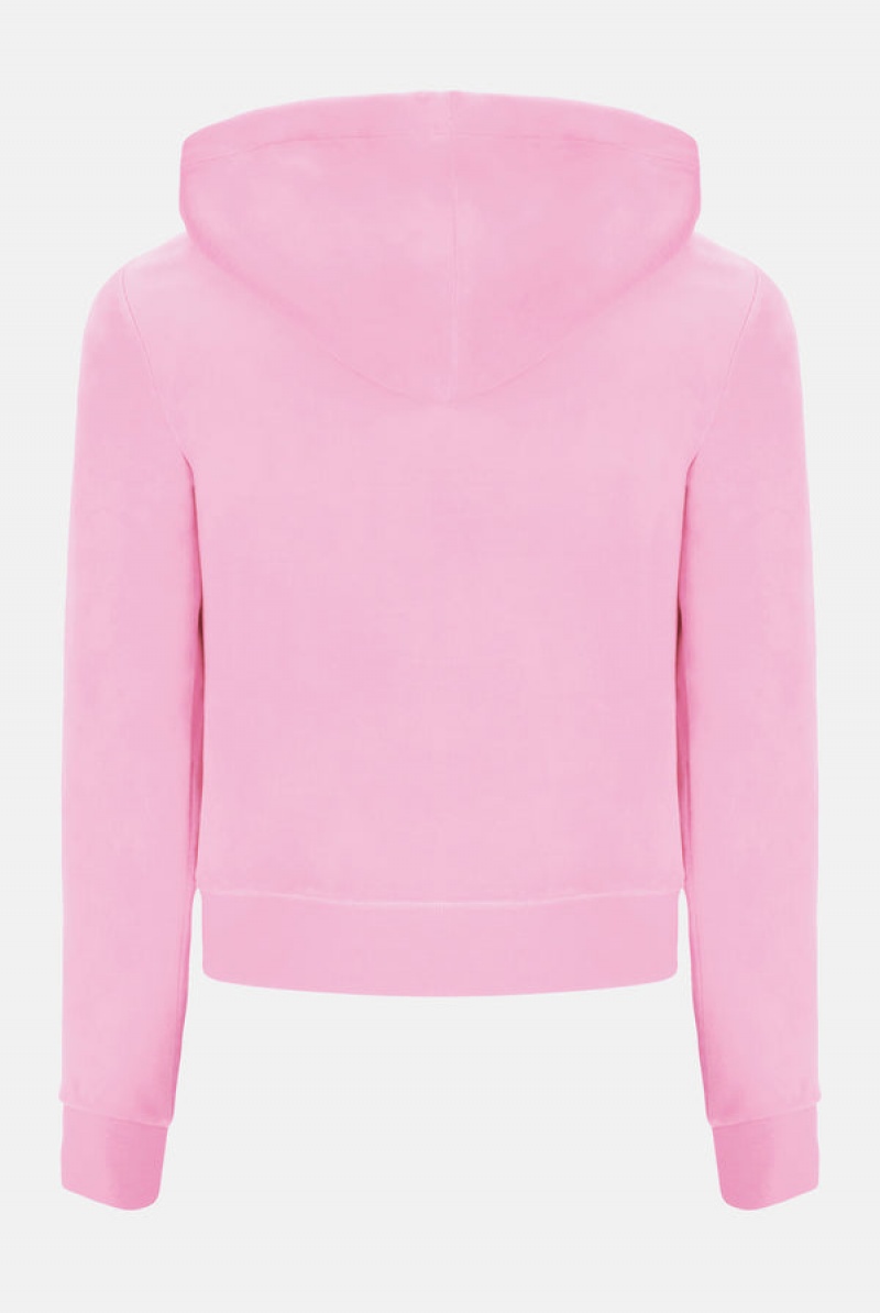 Begonia Pink Juicy Couture Classic Velour Robertson Hoodie | JC-SN652083