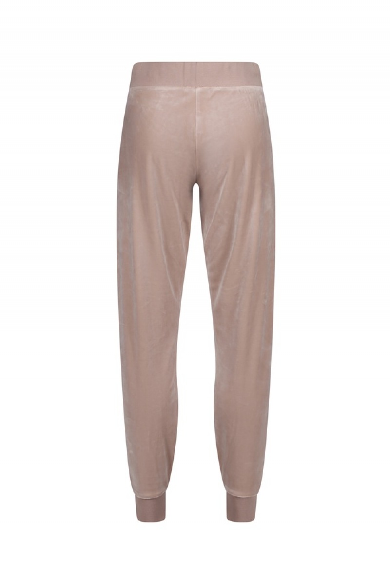 Beige Juicy Couture Classic Velour Cuffed Jogger | JC-SN652010