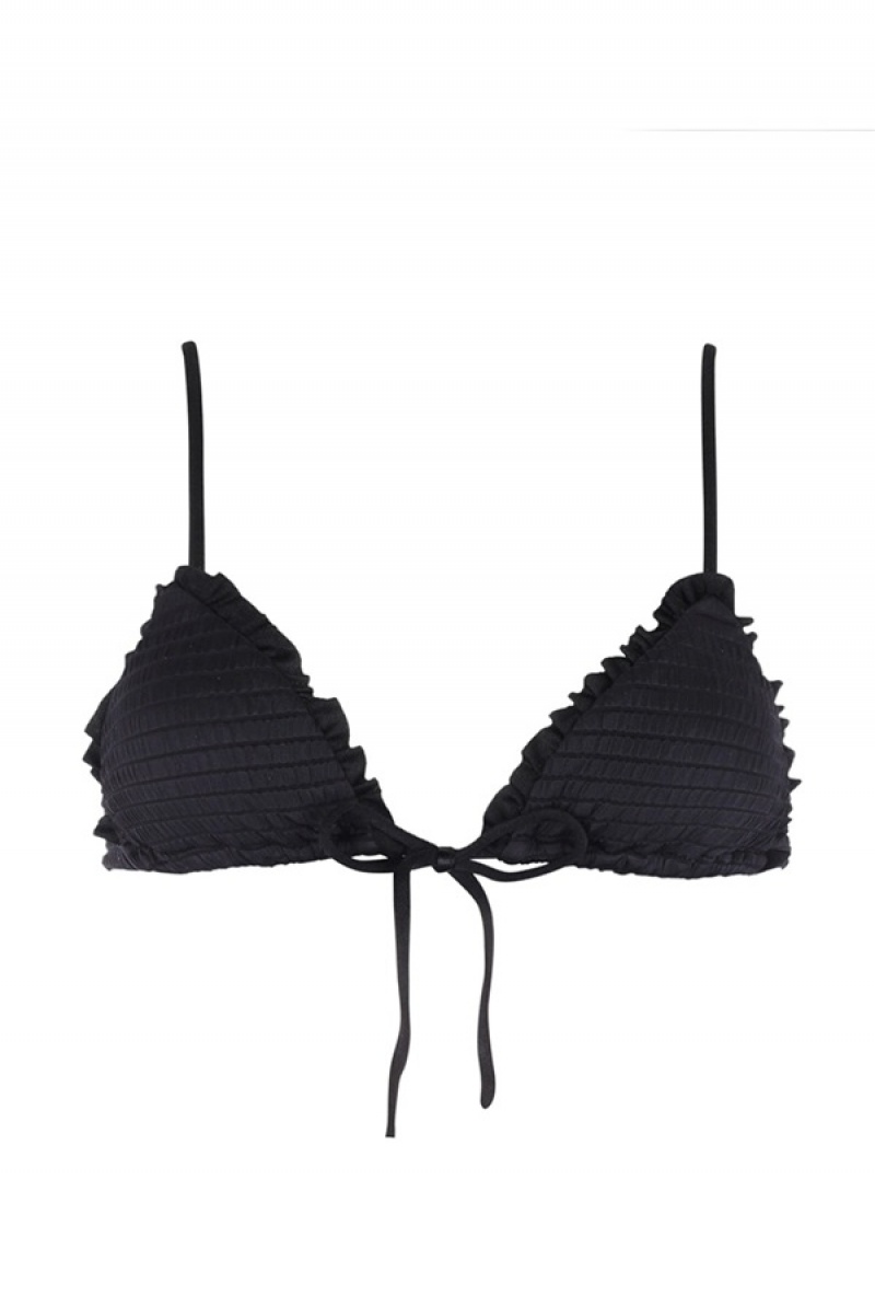 Black Juicy Couture Capittana Gaia Bikini Top | JC-SN651855