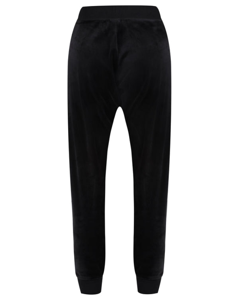 Black Juicy Couture Classic Velour Cuffed Jogger | JC-SN652033