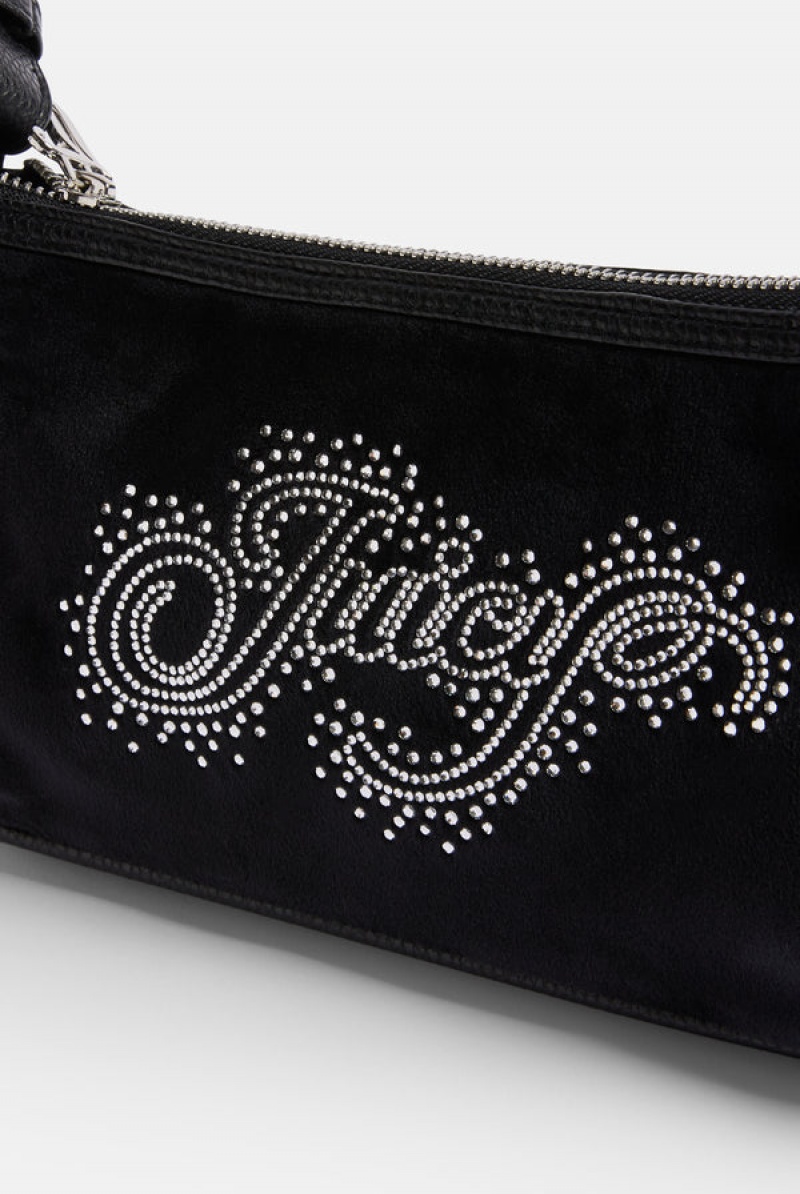 Black Juicy Couture Diamante Scatter Bag | JC-SN652219