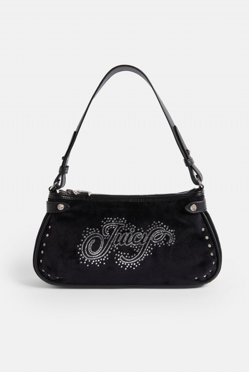 Black Juicy Couture Diamante Scatter Bag | JC-SN652219