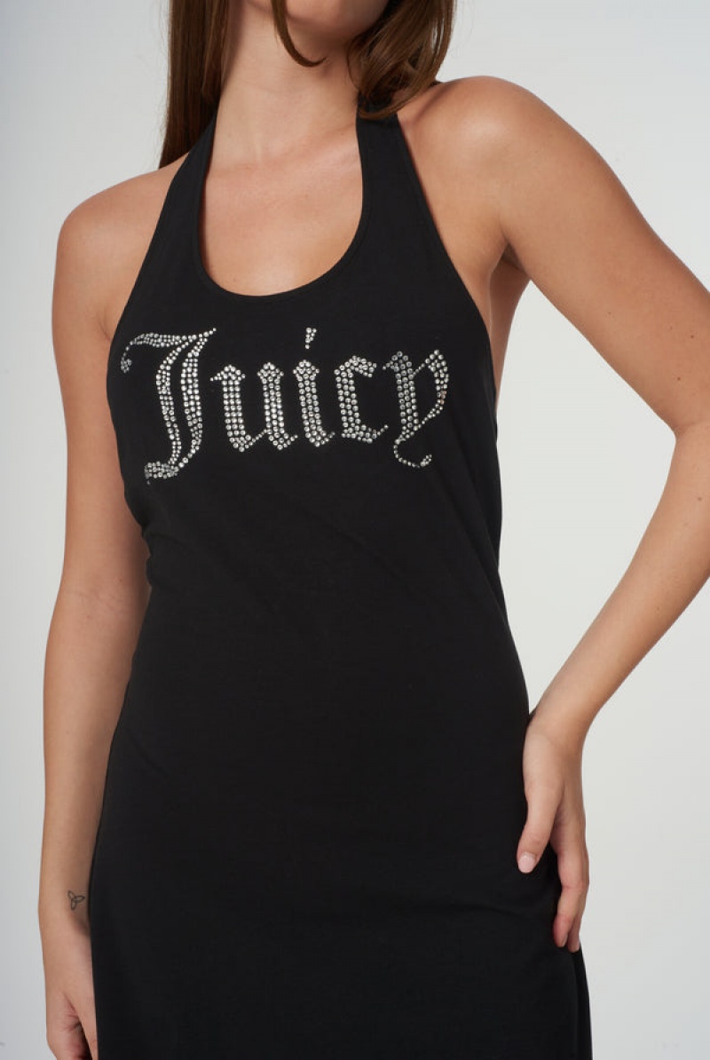 Black Juicy Couture Jersey Halter Neck Mini Dress | JC-SN652291