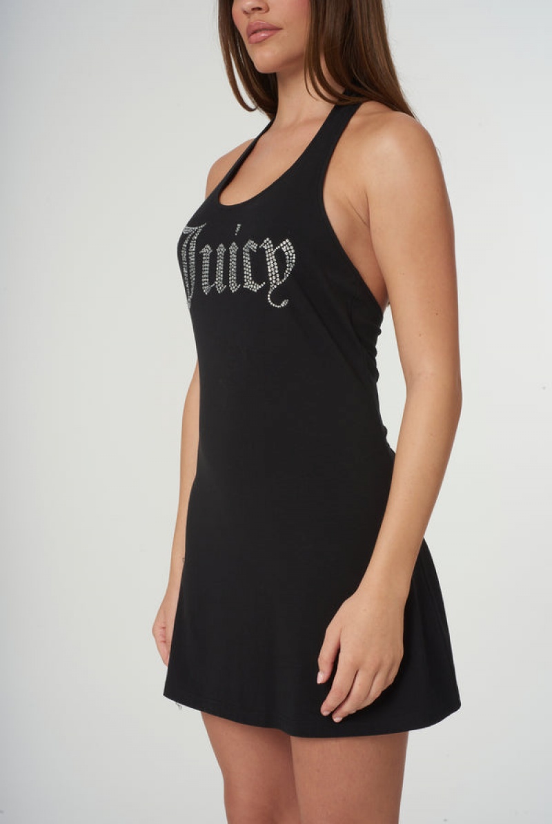 Black Juicy Couture Jersey Halter Neck Mini Dress | JC-SN652291