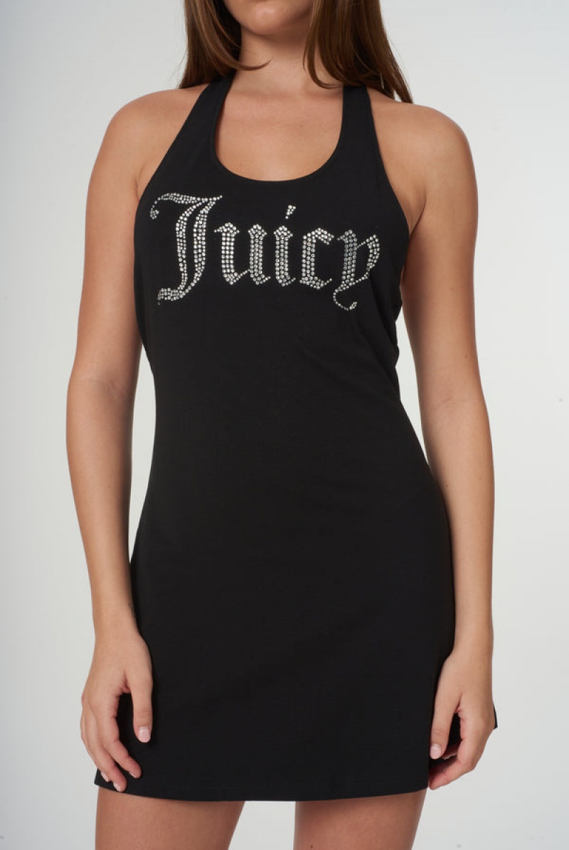 Black Juicy Couture Jersey Halter Neck Mini Dress | JC-SN652291