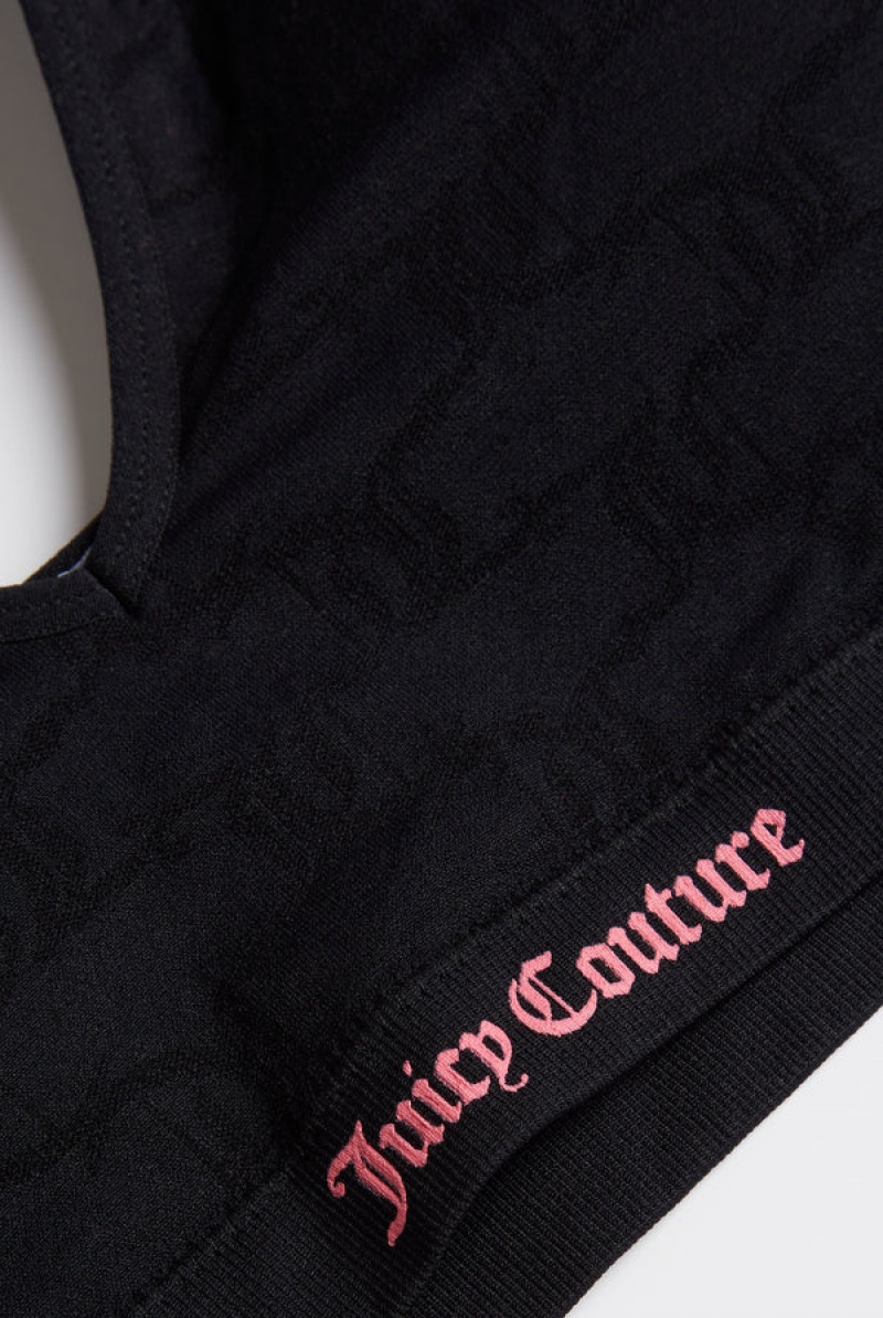 Black Juicy Couture Pack Of 2 Monogram Seamless Bras | JC-SN652283