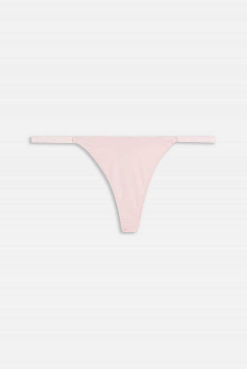 Black Juicy Couture Pack Of 3 Mini Tape Logo Thongs | JC-SN652276