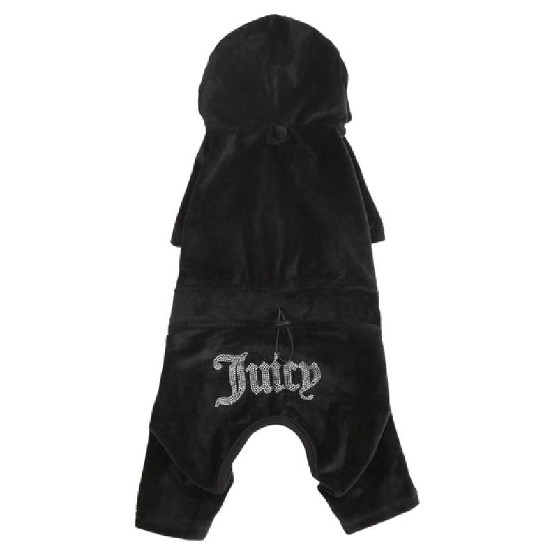 Black Juicy Couture Pet Velour Tracksuit Xs/S | JC-SN652311