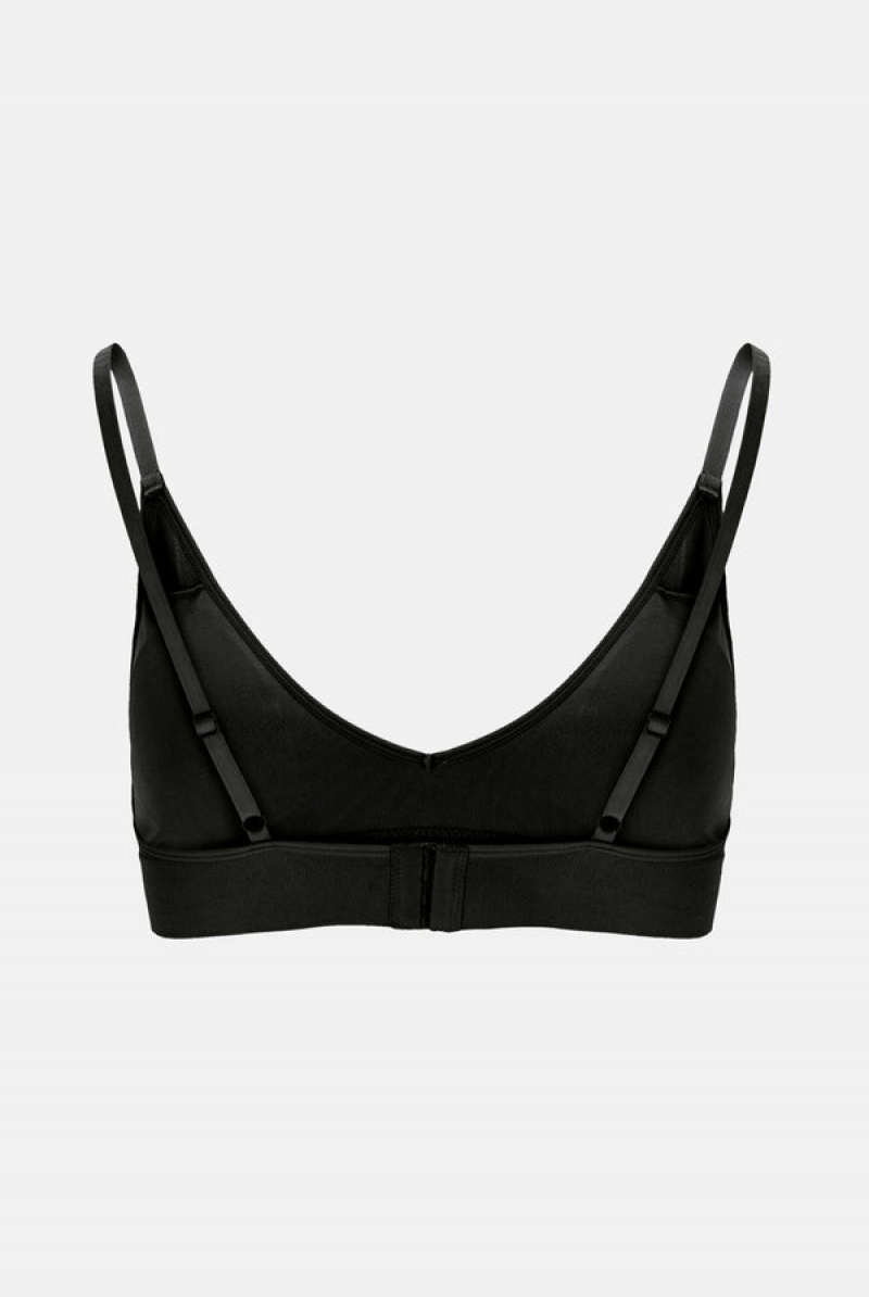 Black Juicy Couture Seamless Rib Triangle Bra & Brief Set | JC-SN652231