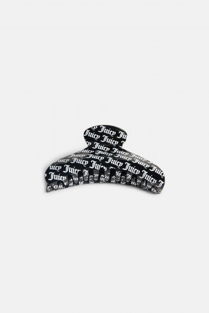 Black Juicy Couture Set Of 2 Juicy Claw Hair Clips | JC-SN652337