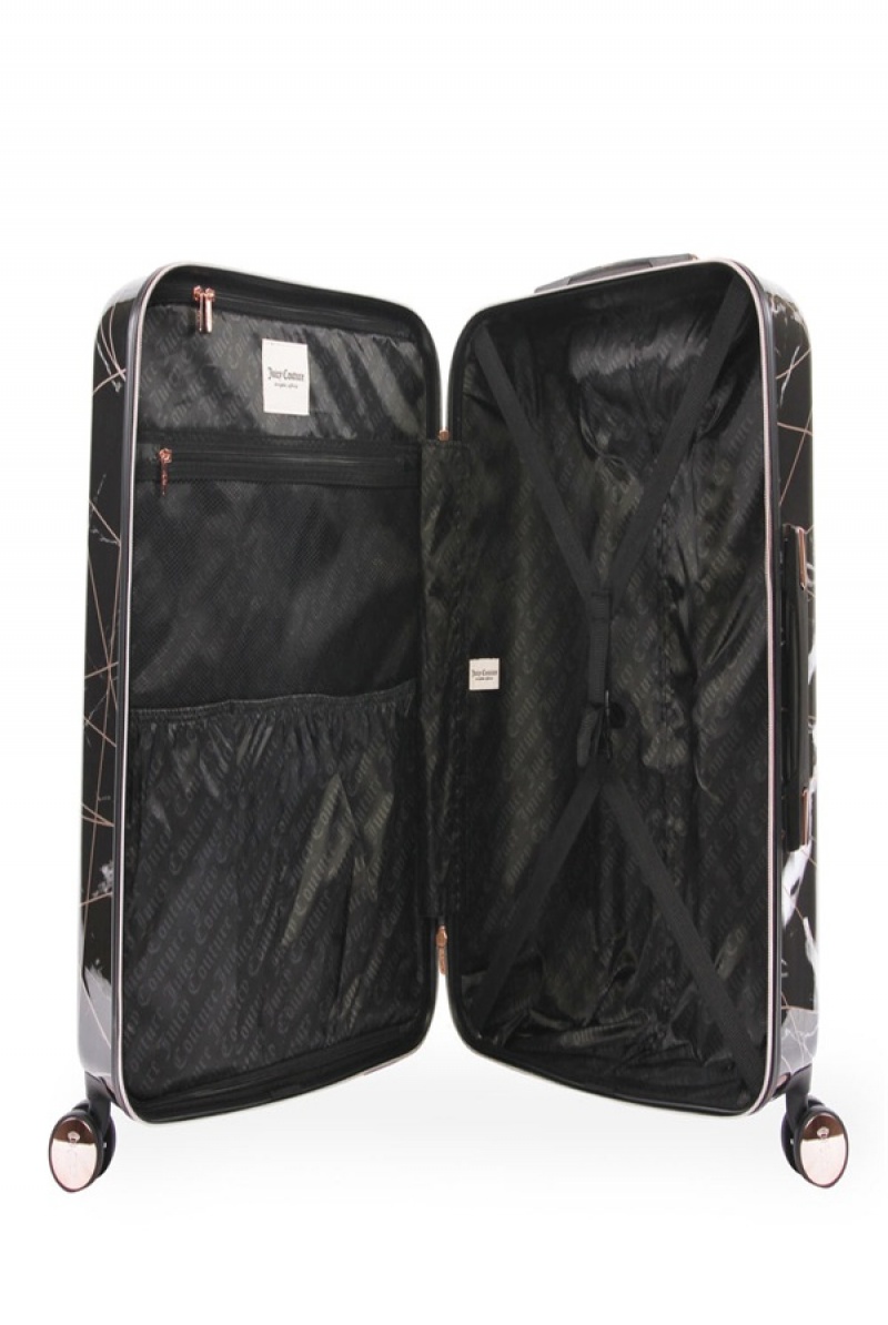 Black Marble Web Juicy Couture 3-piece Hardside Spinner Luggage Set | JC-SN651918