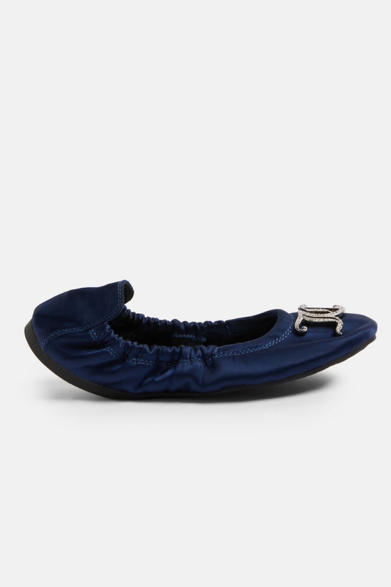 Blue Dephts Juicy Couture Depths Foldable Satin Pumps | JC-SN652193