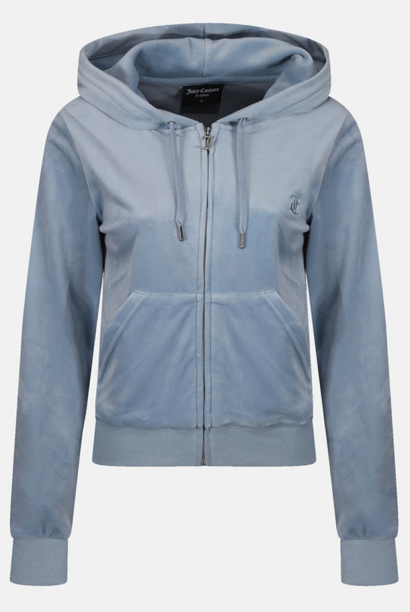 Blue Juicy Couture Classic Velour Robertson Hoodie | JC-SN652069