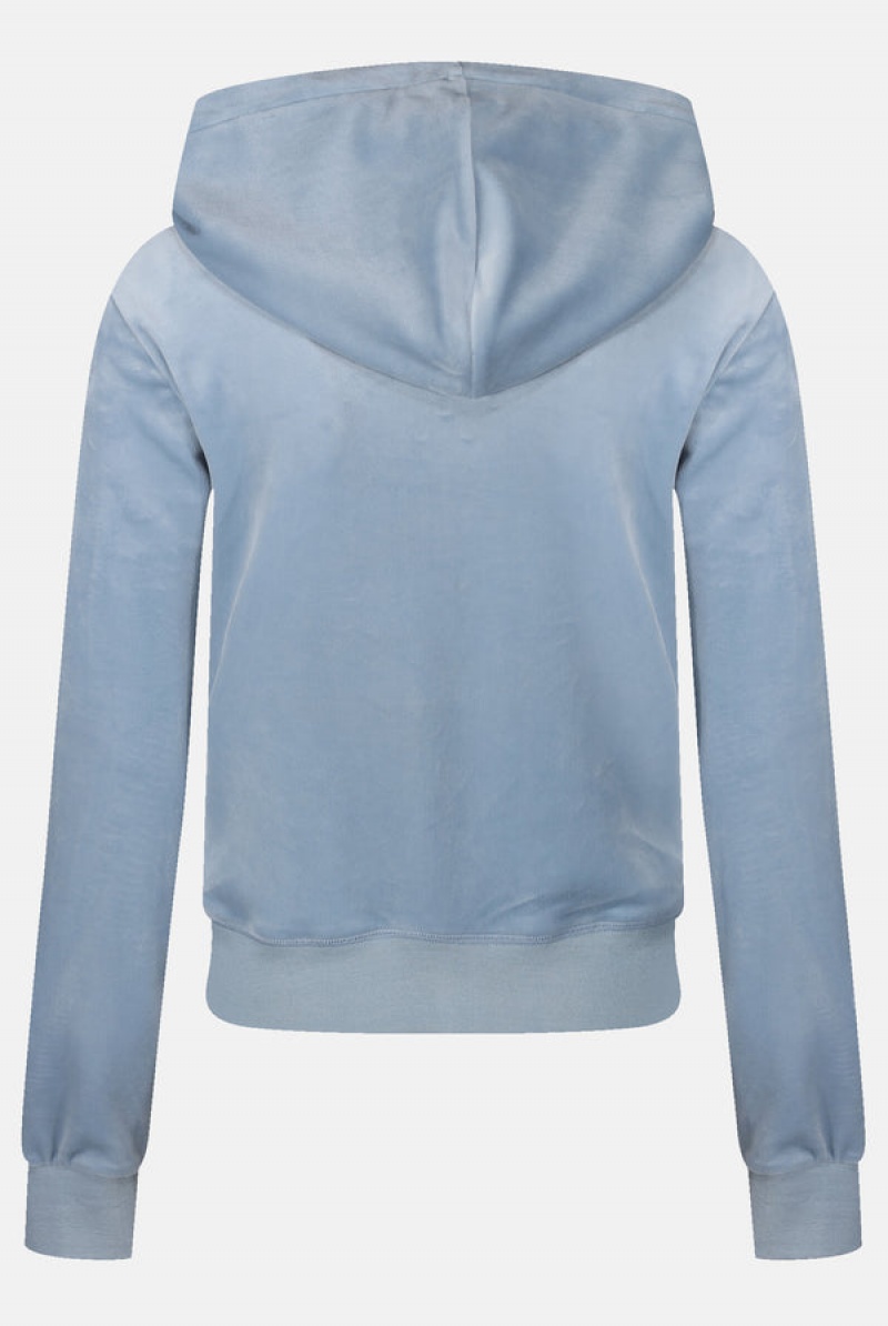 Blue Juicy Couture Classic Velour Robertson Hoodie | JC-SN652069