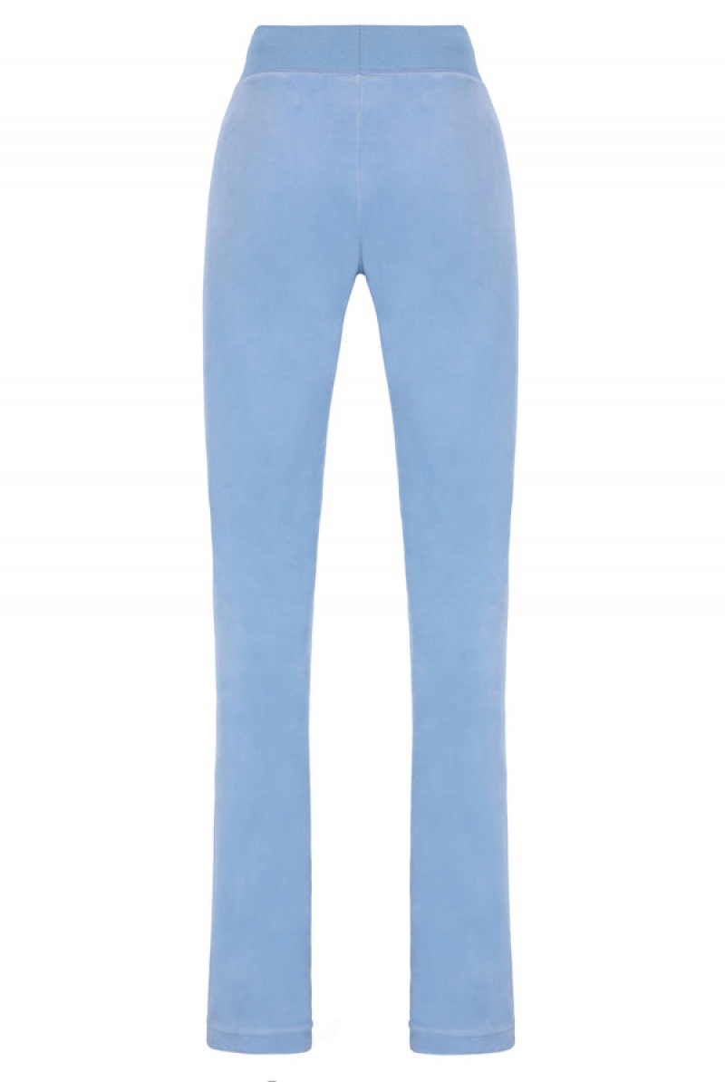 Blue Juicy Couture Low Rise Flare Classic Velour Track Pant | JC-SN652048