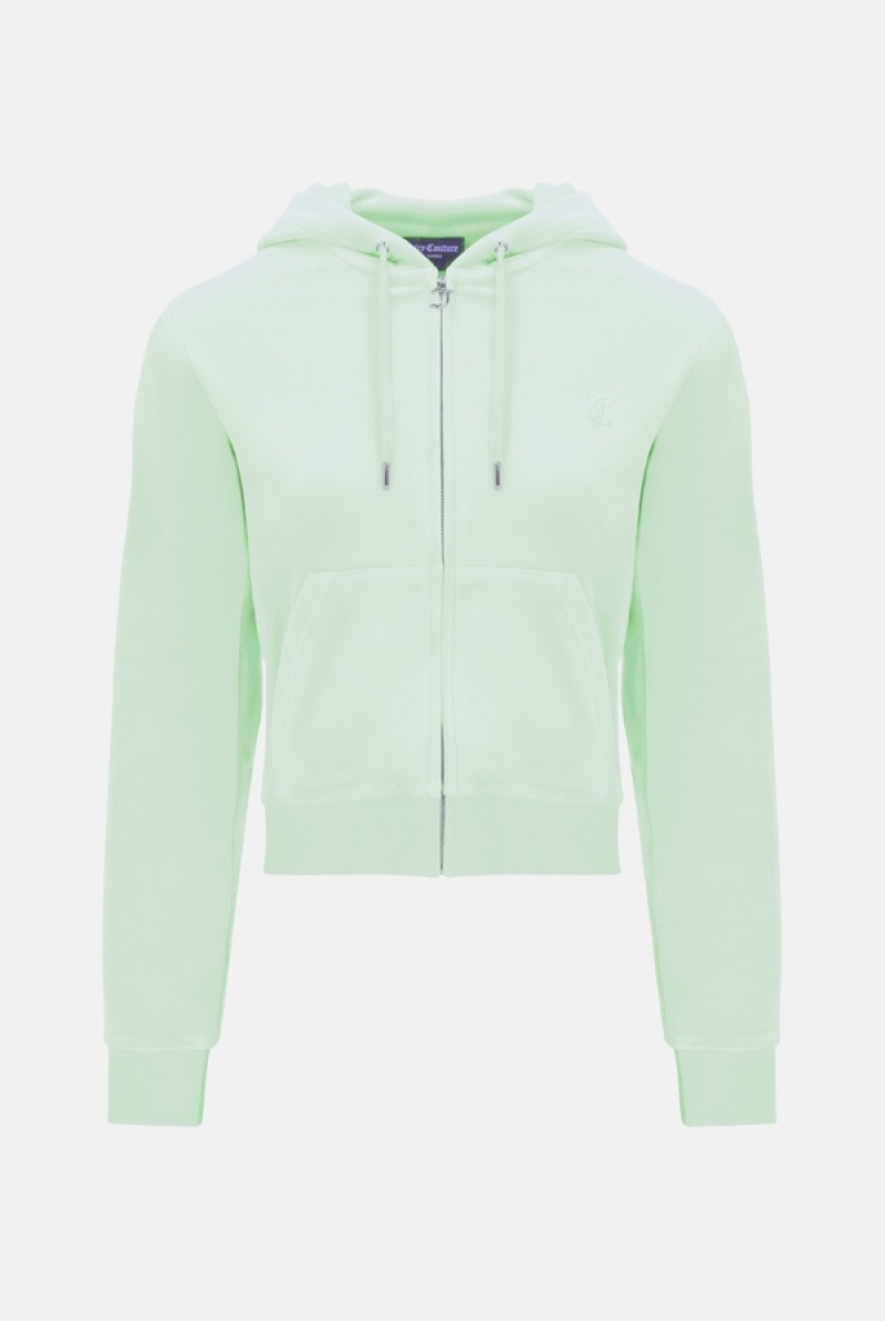 Bok Choy Juicy Couture Classic Velour Robertson Hoodie | JC-SN652099