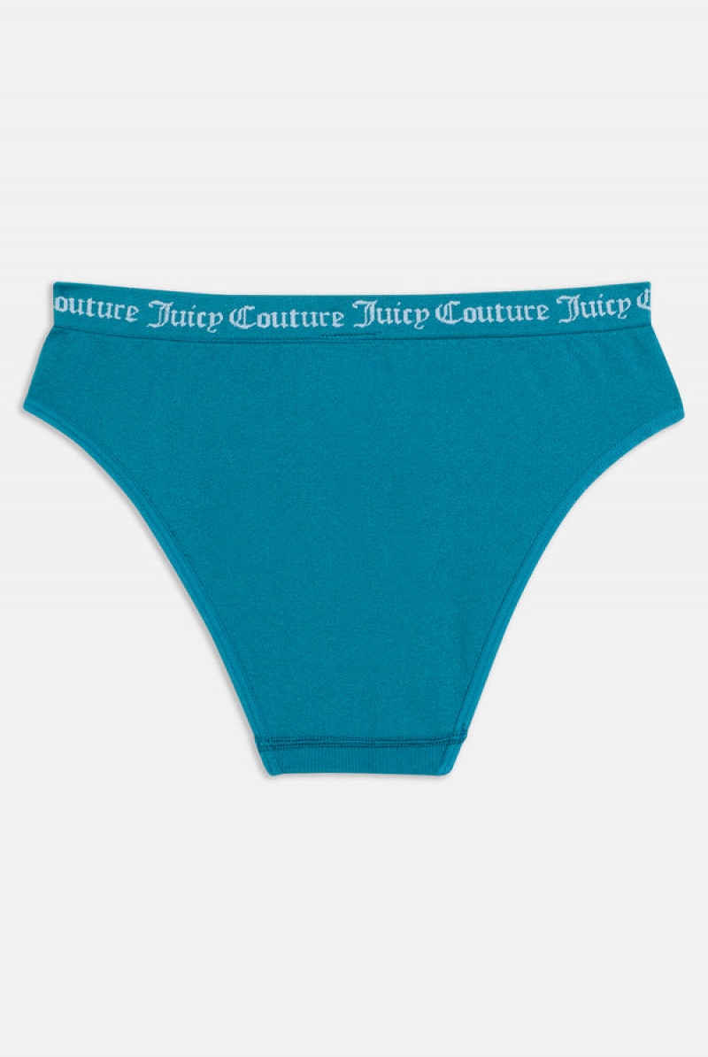 Brown Juicy Couture Pack Of 3 Flat Knit Seamless Mid-rise Briefs | JC-SN652272