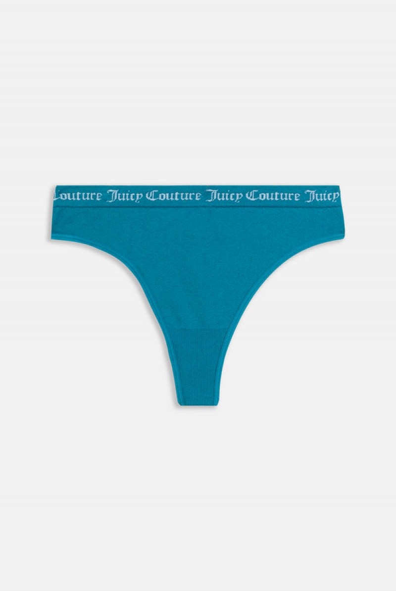 Brown Juicy Couture Pack Of 3 Flat Knit Seamless Thongs | JC-SN652273