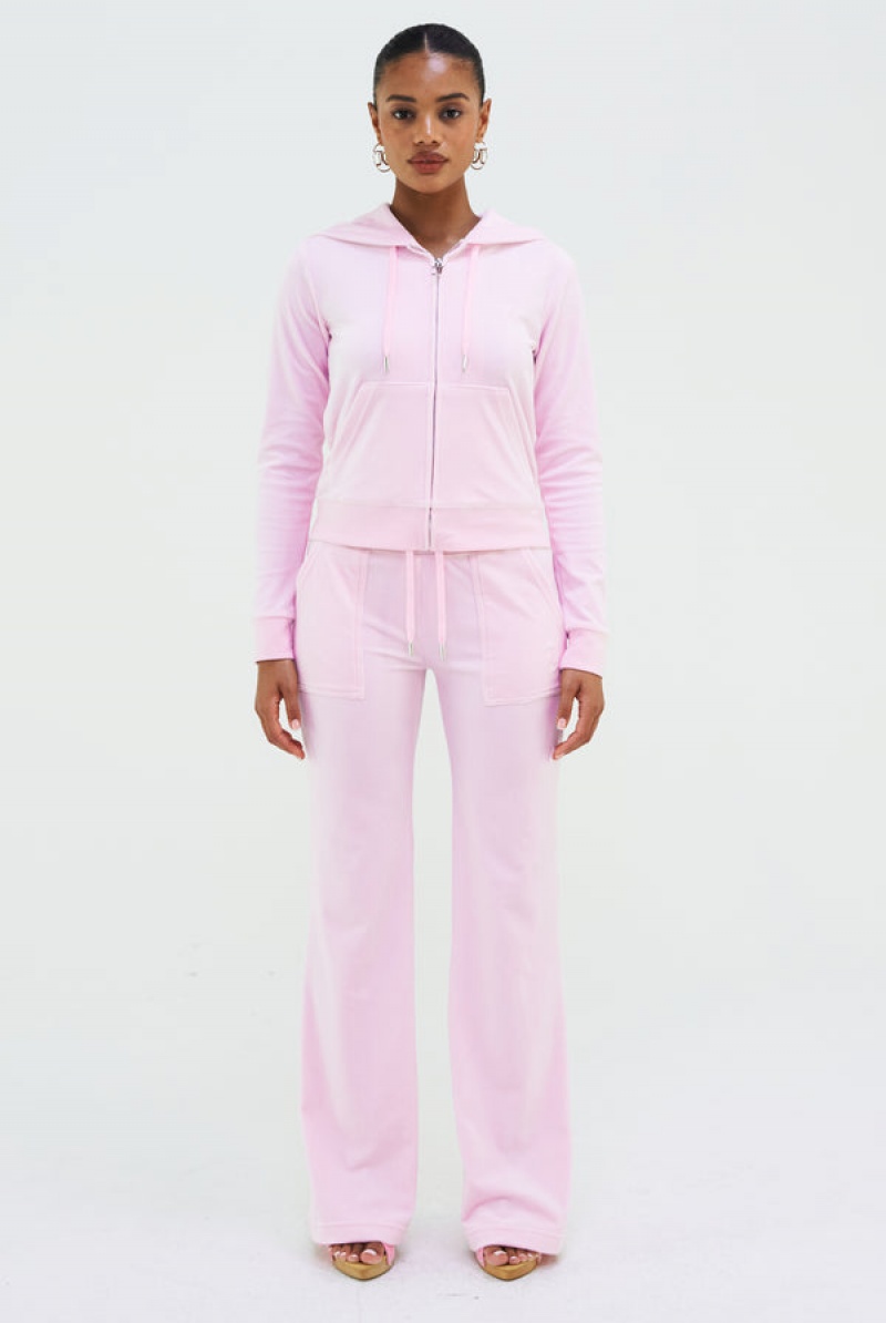 Cherry Blossom Juicy Couture Classic Velour Del Ray Pocketed Bottoms | JC-SN652023